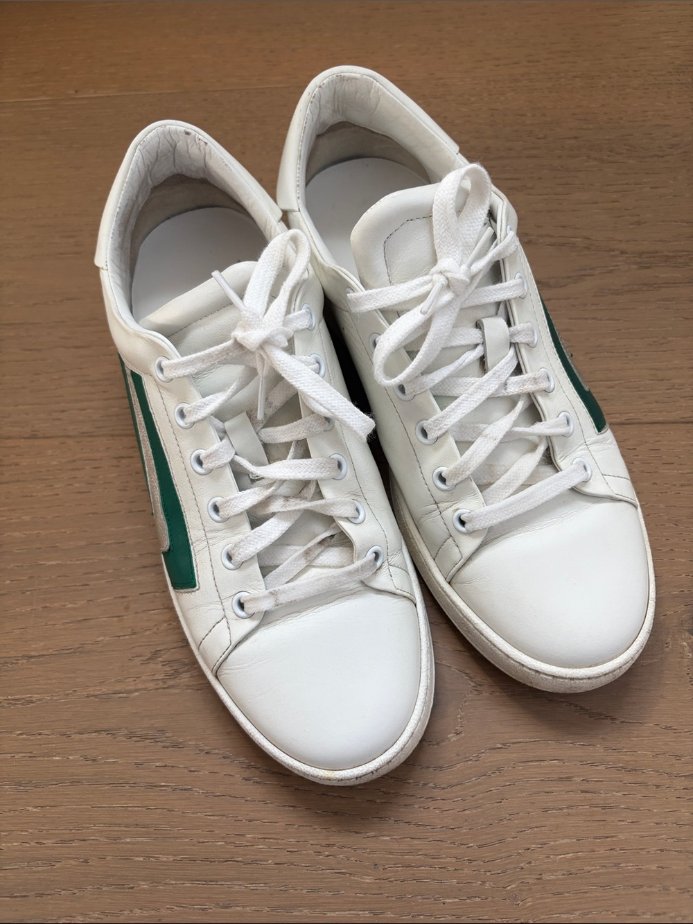 Valextra White Leather Sneakers